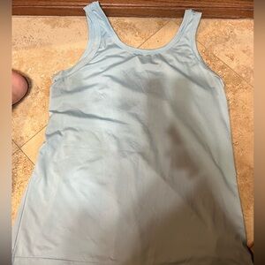blue athletic tank top